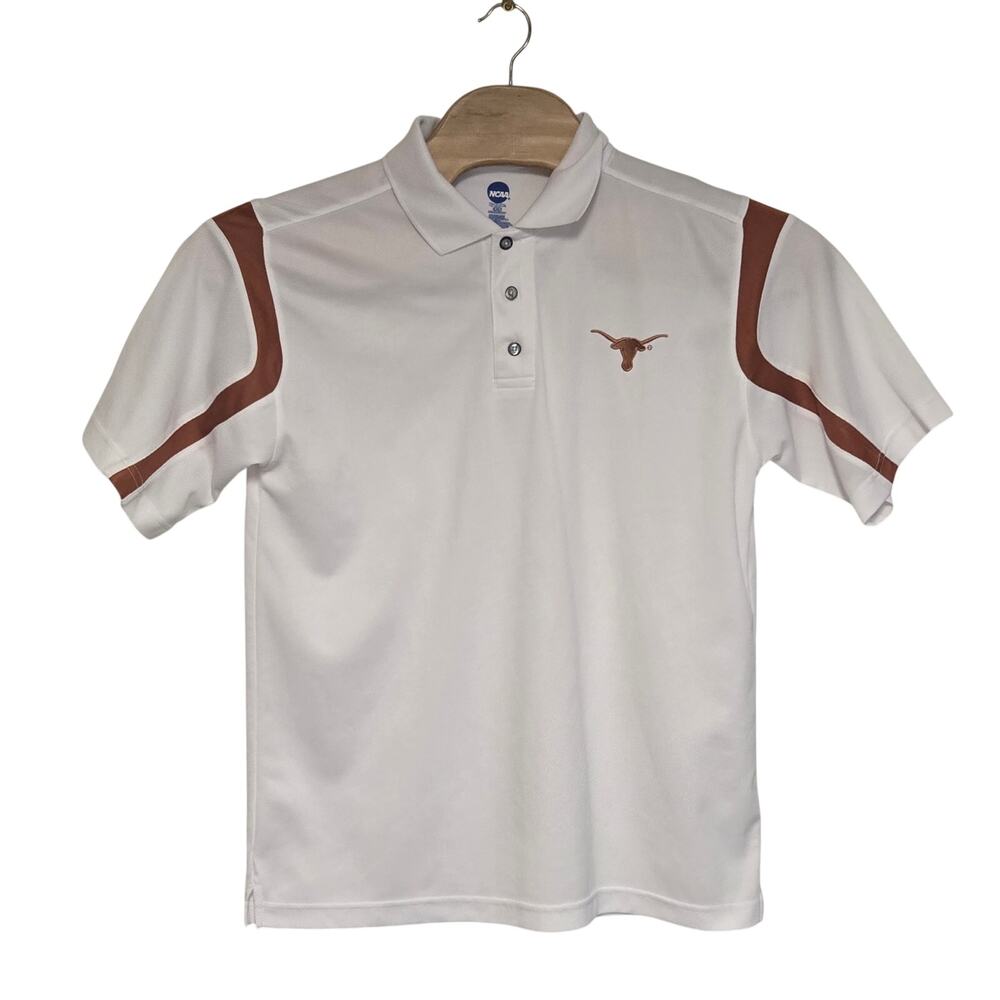 Texas Longhorn Golf Polo Men's Medium NCAA Ornage White